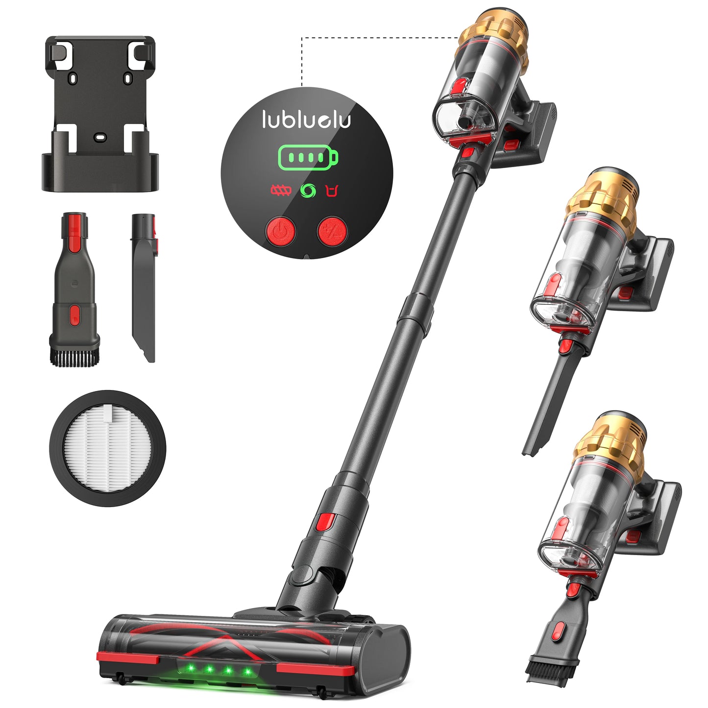 Cordless Vacuum Cleaner 50kPa Powerful Suction Pet Hair