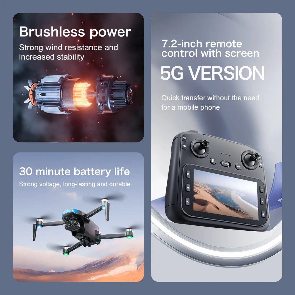 3-Axis Anti-Shake Drone with 4K HD Camera