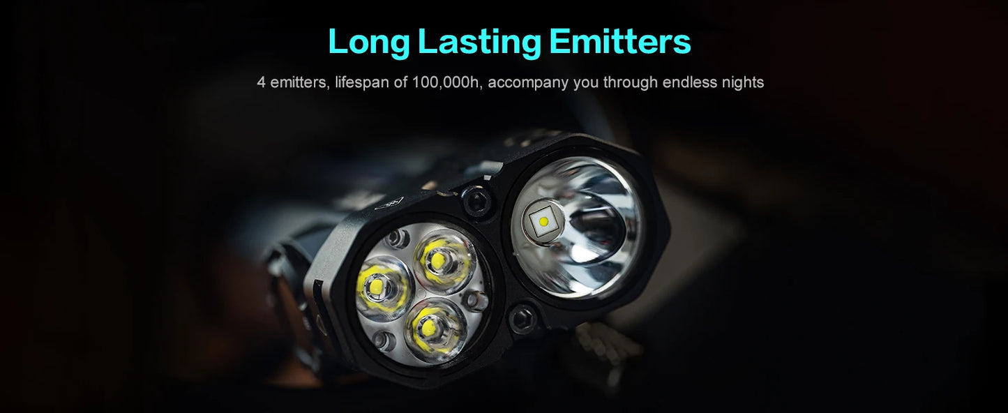 2850LM Rechargeable Tactical LED Flashlight Long Range Portable Torch