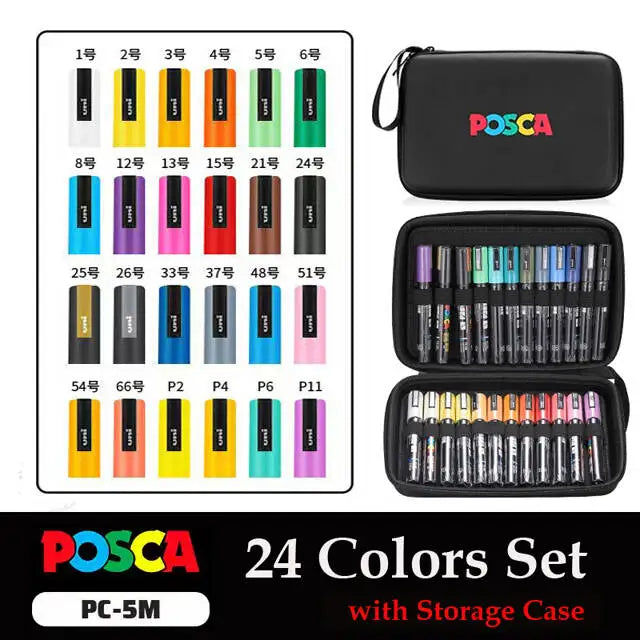 Acrylic Paint Marker Set 24 Colors 5M Art Pens