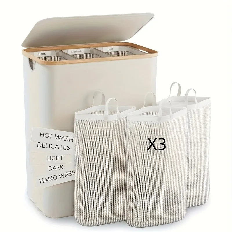 Extra Large 160L Foldable Laundry Basket with Handles
