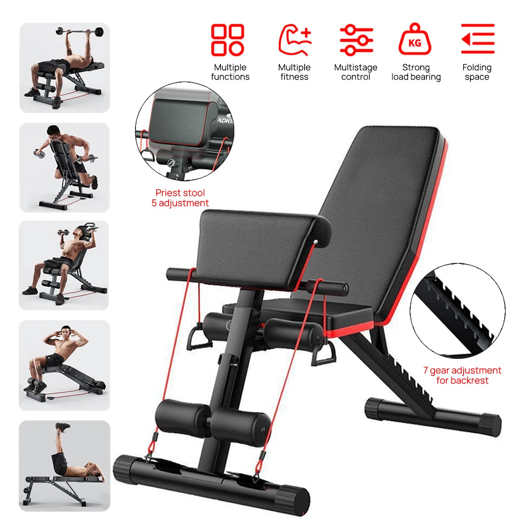 Adjustable Weight Bench Squat Rack Home Gym Equipment