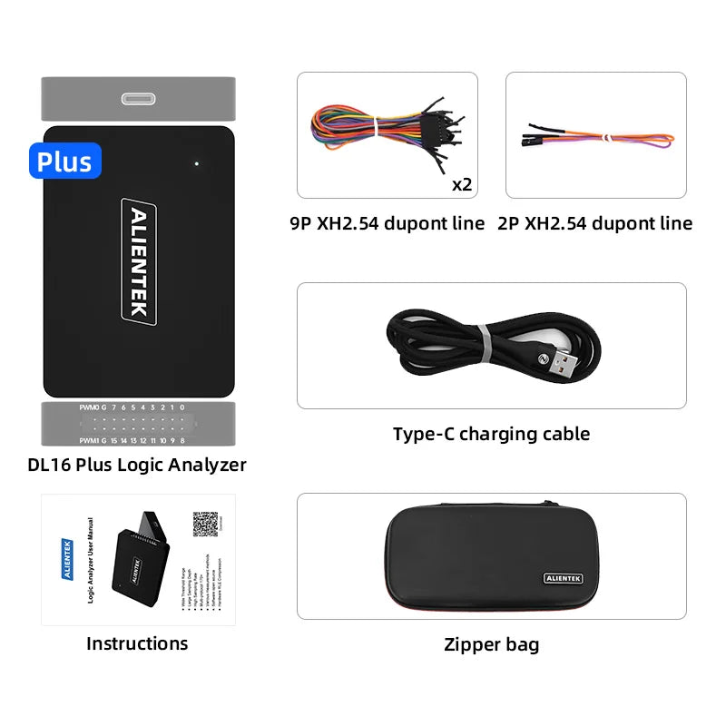 16-Channel USB Logic Analyzer 250MHz Sample Rate