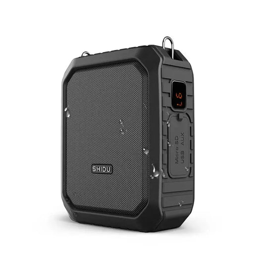 Rechargeable Voice Amplifier with Wired Mic Bluetooth Black