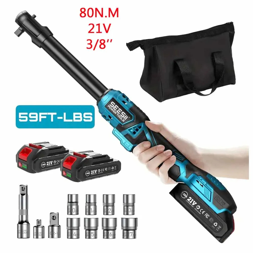Rechargeable 3/8" Electric Wrench for Car Repairs