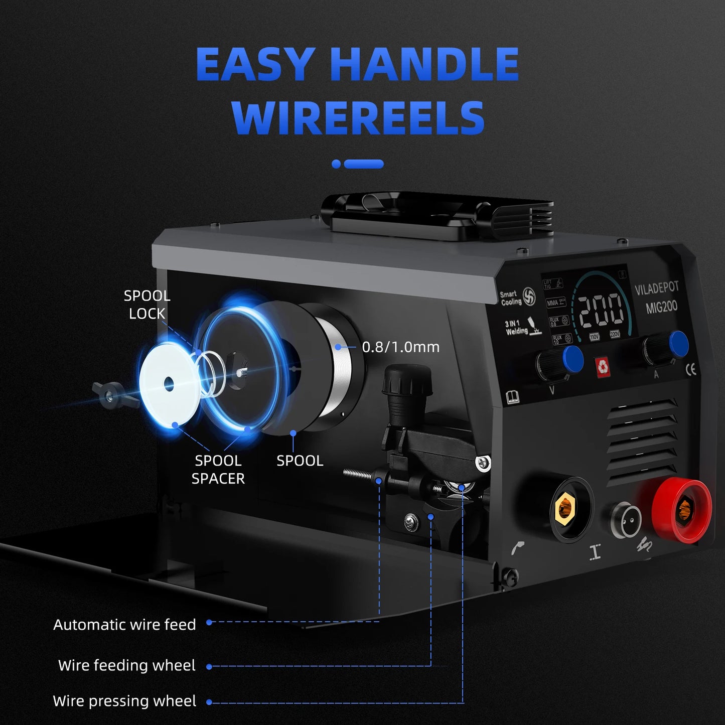 3-in-1 MIG MMA TIG Gasless Welding Machine