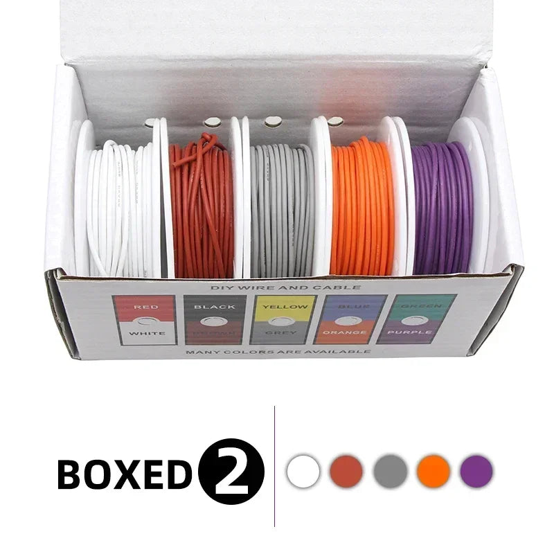 Flexible 20AWG Silicone Wire Kit 10m x5 Rolls