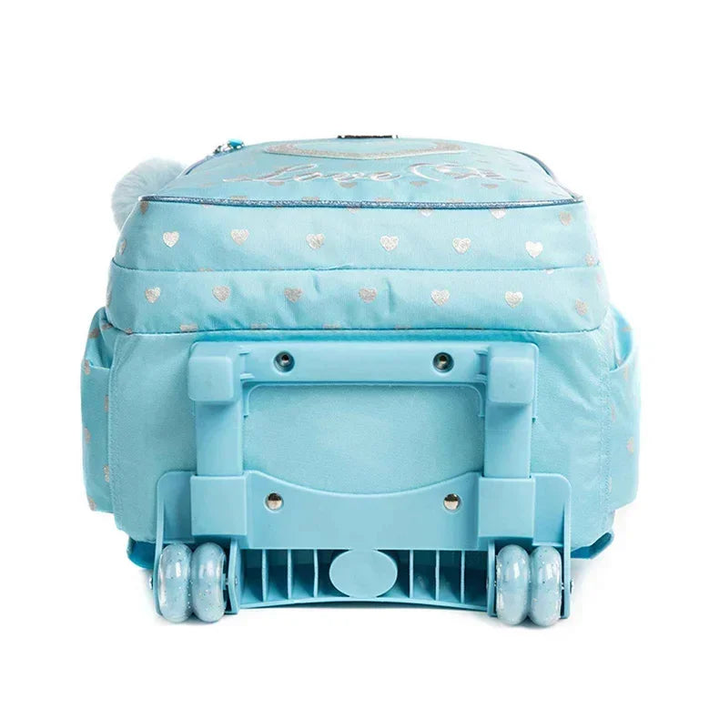 Kids Trolley School Bag with Wheels and Lunch Box