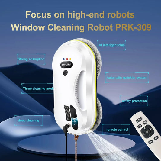 Smart Window Cleaning Robot Auto Spray Edge Detection