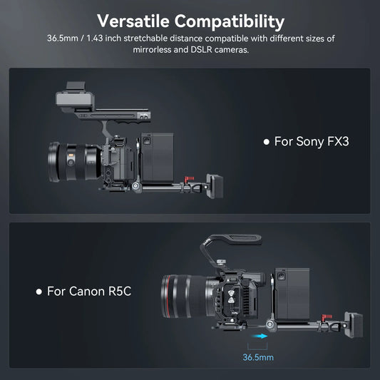 Compact V Lock Battery Mount with Arca Support