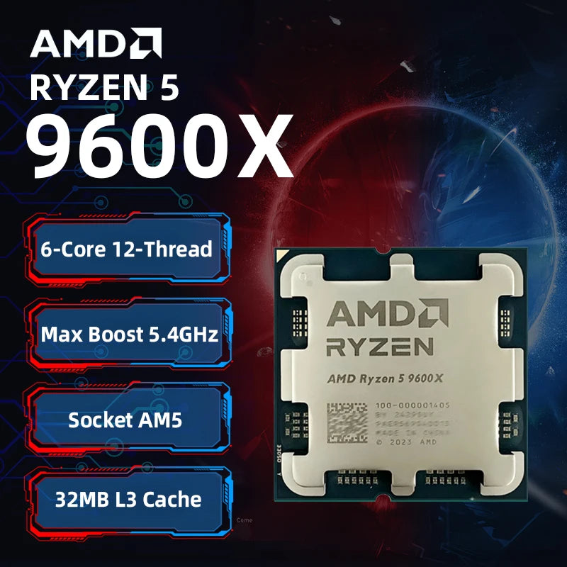 High Performance Gaming CPU Ryzen 5 9600X AM5 Socket