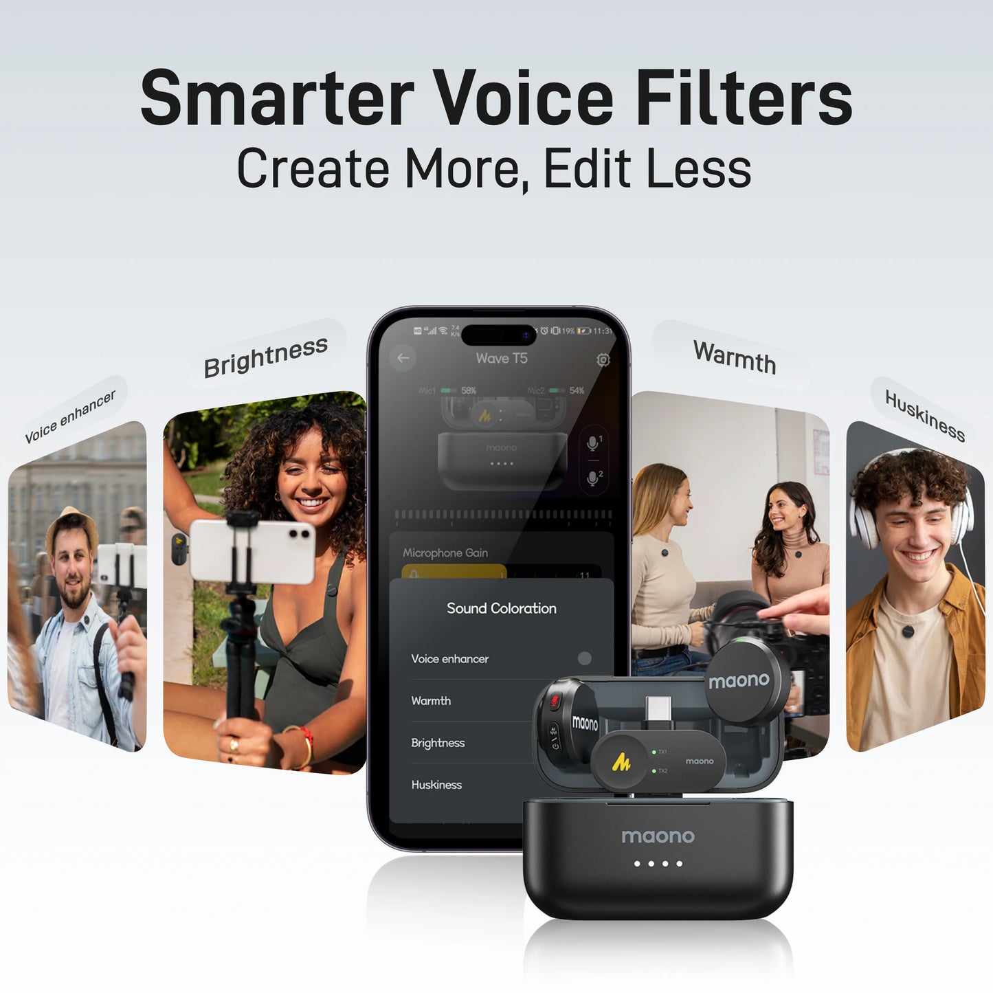 Wireless Lapel Microphone for iPhone with Noise Cancellation