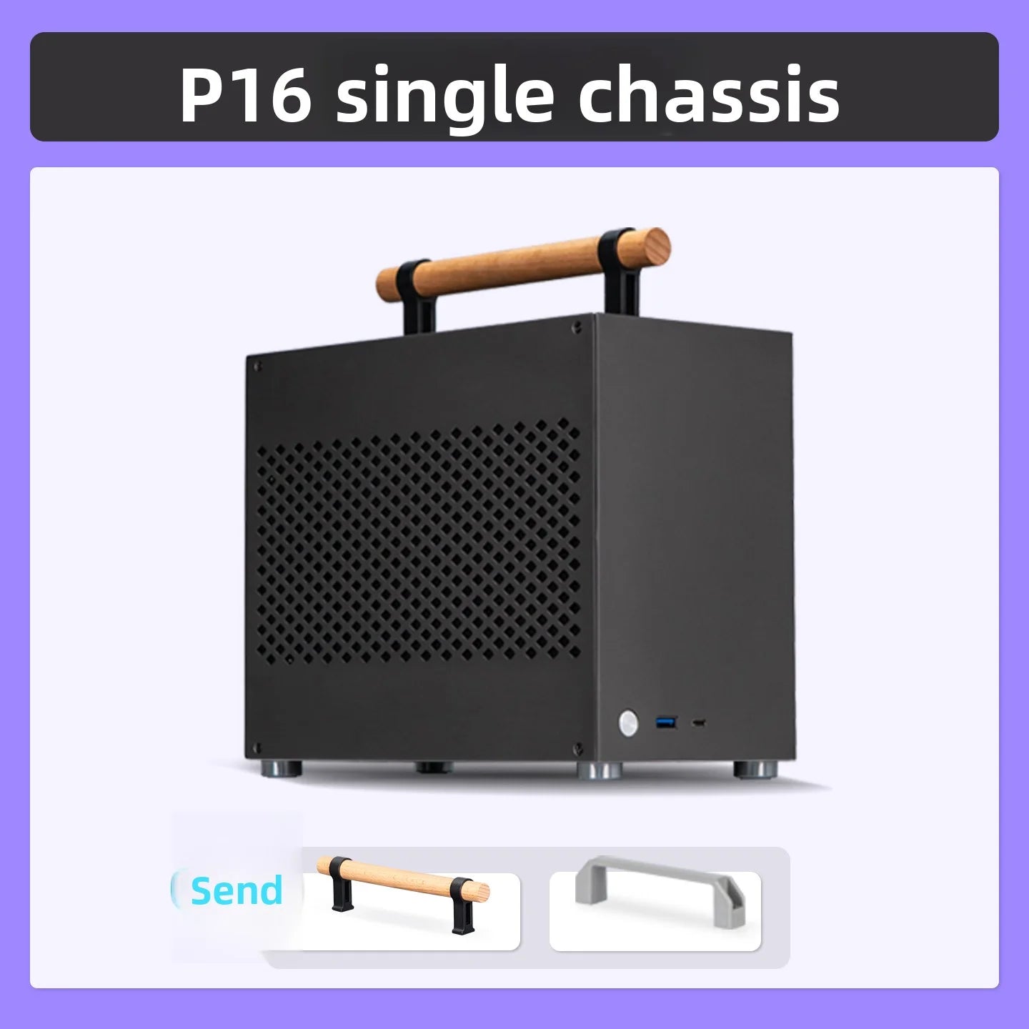 P16 ITX Mini PC Case All-Aluminum Compact Desktop