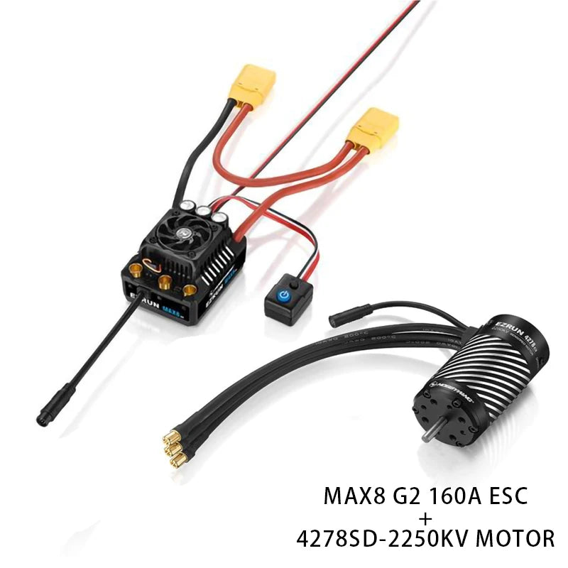 160A 3-6S Brushless ESC with 4278 Motor for RC Cars