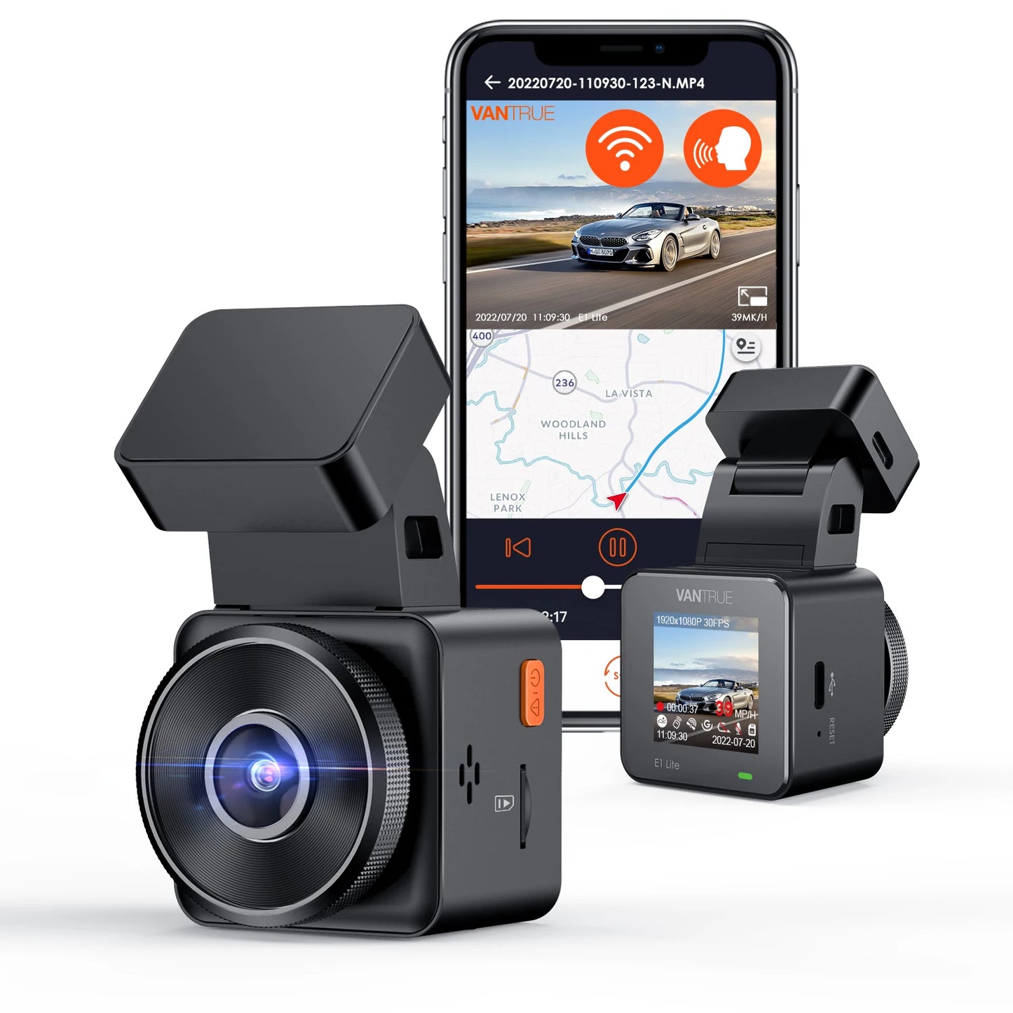 1080P Dashcam with 24H Parking and App Control
