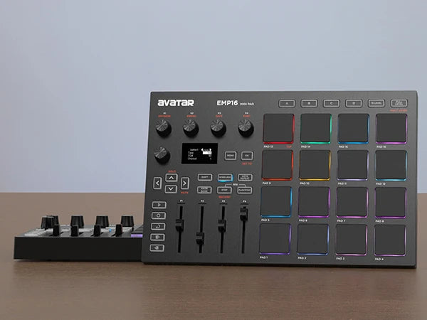 Portable Beat Maker Machine with 16 Backlit Drum Pads