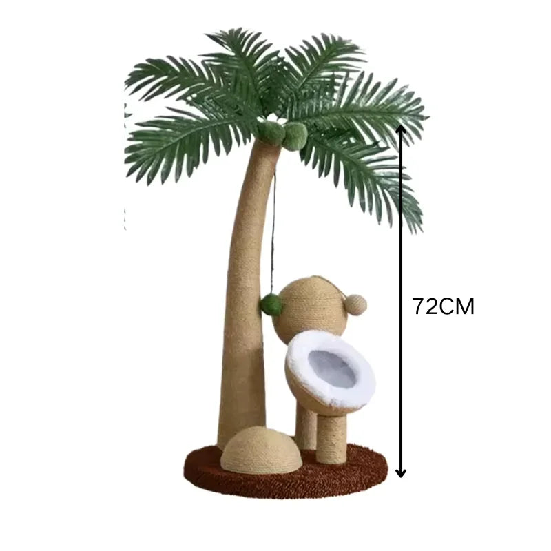 Coconut Tree Cat Scratcher Pole Small Medium Cats