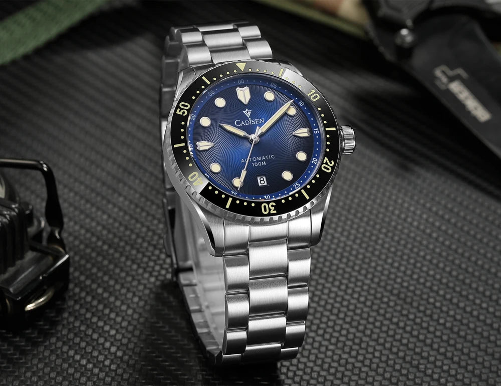 Luxury Automatic Watch Ceramic Bezel Waterproof Blue