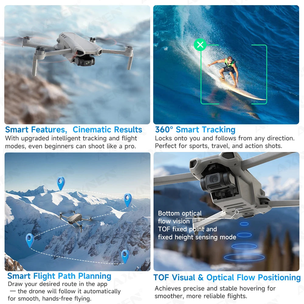 Foldable 4K Drone 10km Range 35min Flight GPS
