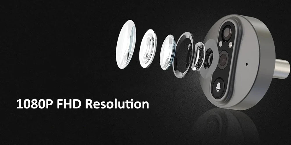 3MP Smart WiFi Door Viewer with PIR Motion Detection
