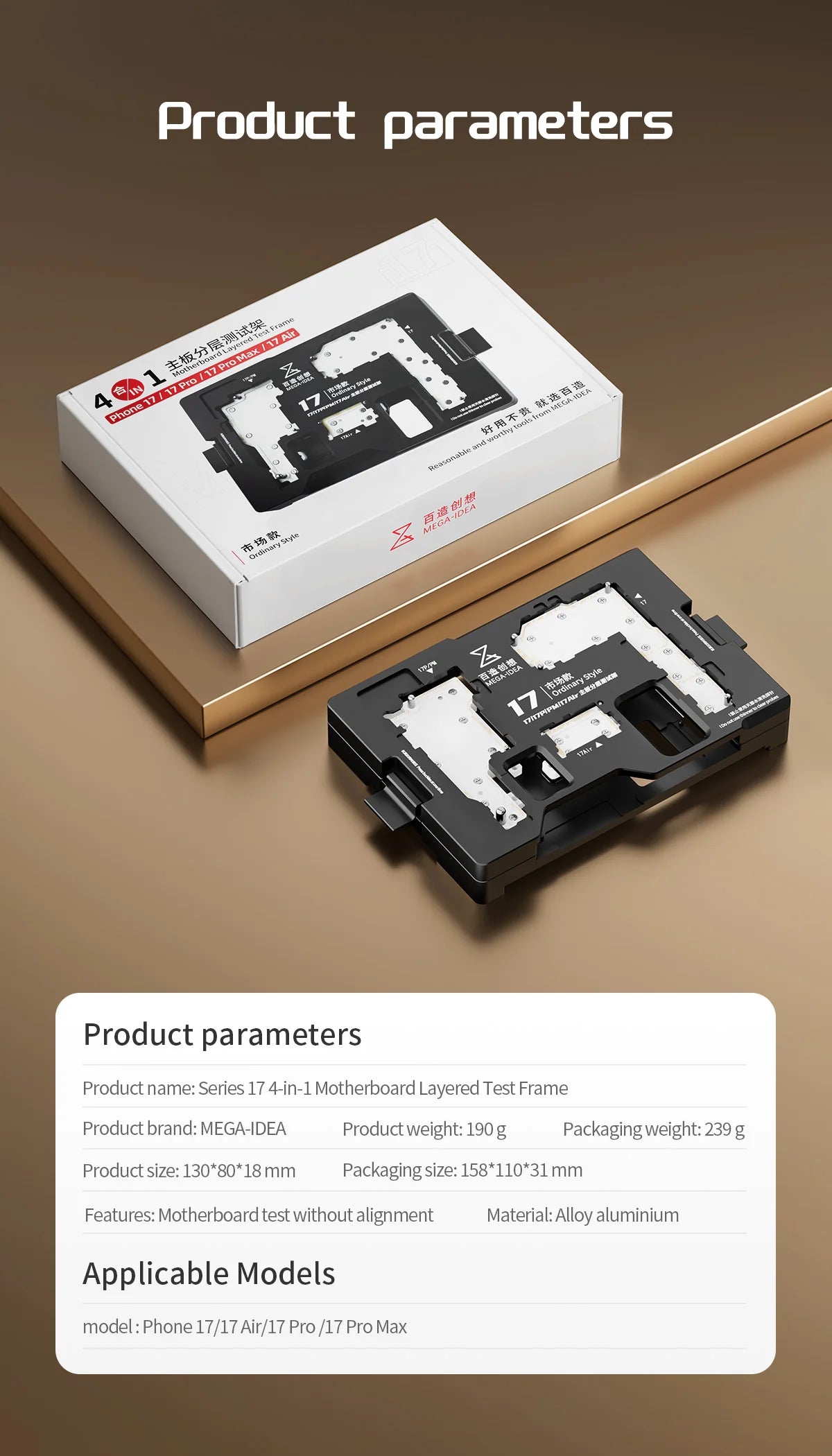 Motherboard Test Fixture for iPhone X-XS Logic Boards