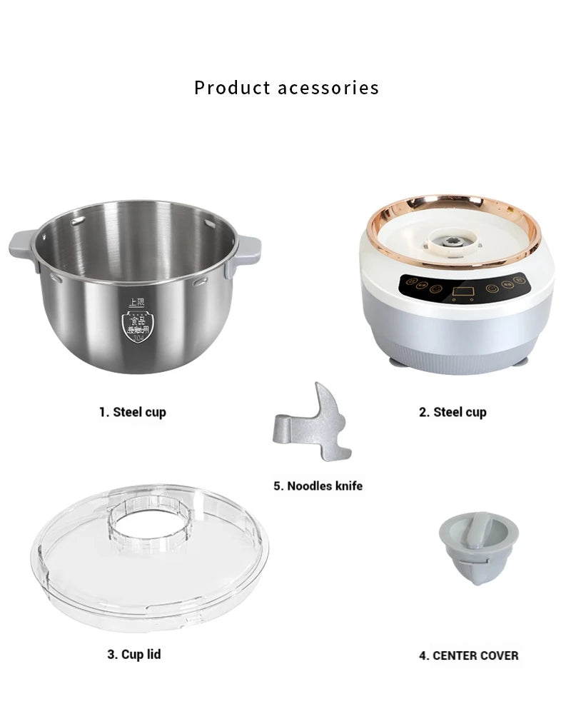 5L Compact Electric Dough Kneader for Home Baking
