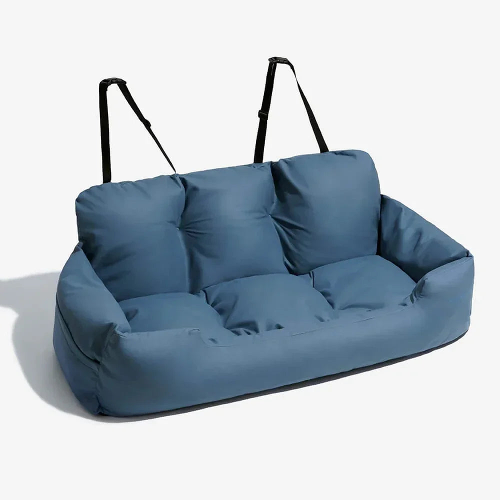 Large Dog Car Seat Bed Travel Booster 95cm Dark Blue