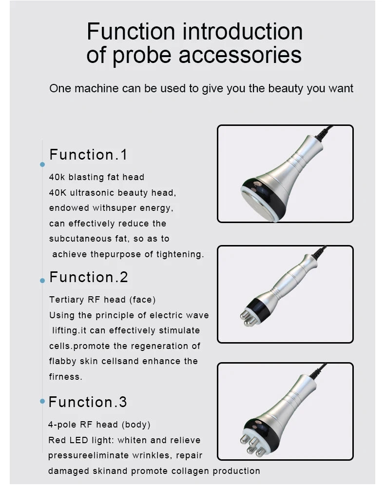 Ultrasonic Body Shaping and RF Facial Skin Tightening Device