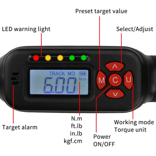 Digital Torque Wrench 135N.m High Precision LED Buzzer