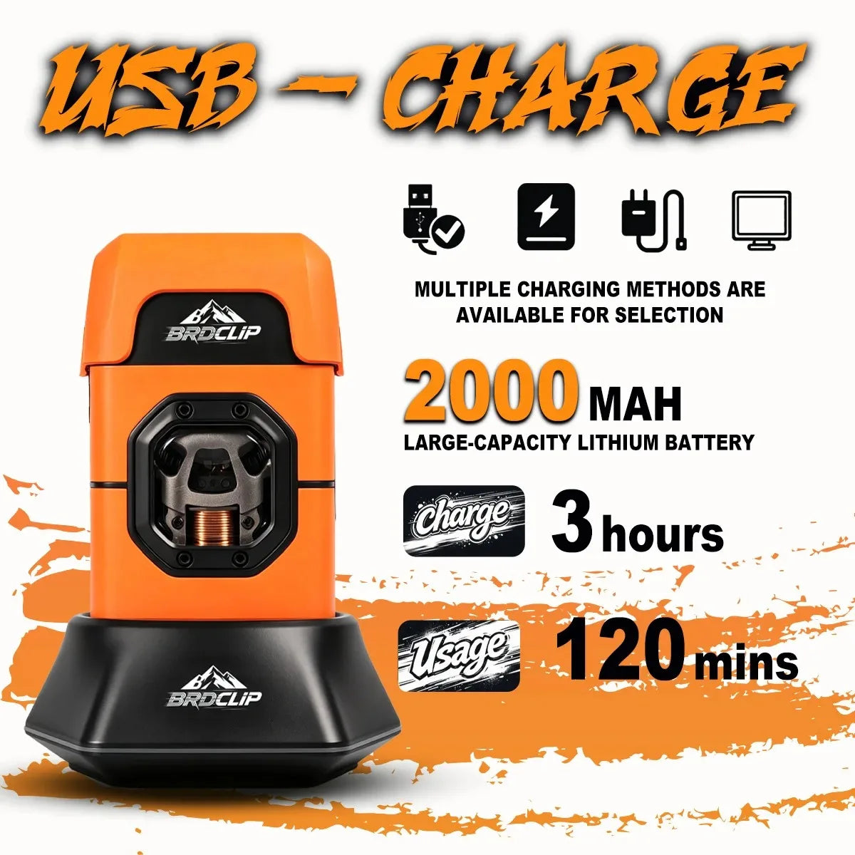 Rechargeable Hair Trimmer 13000RPM Professional Beard Clipper