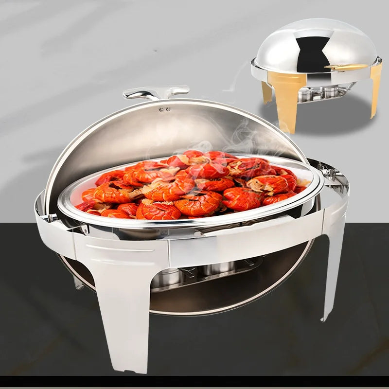 6L Visual Flip-Top Buffet Food Warmer