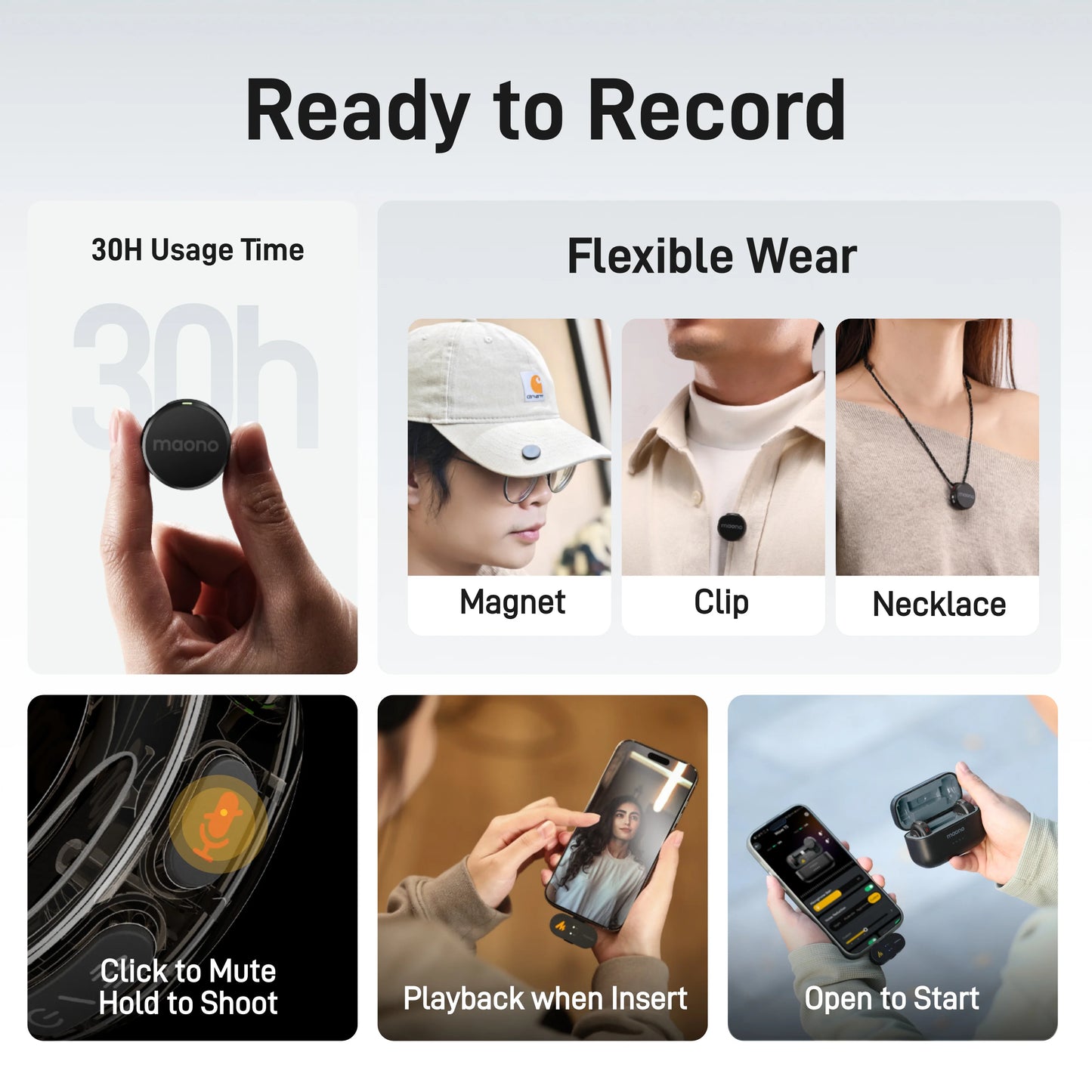 Wireless Lapel Microphone for iPhone with Noise Cancellation