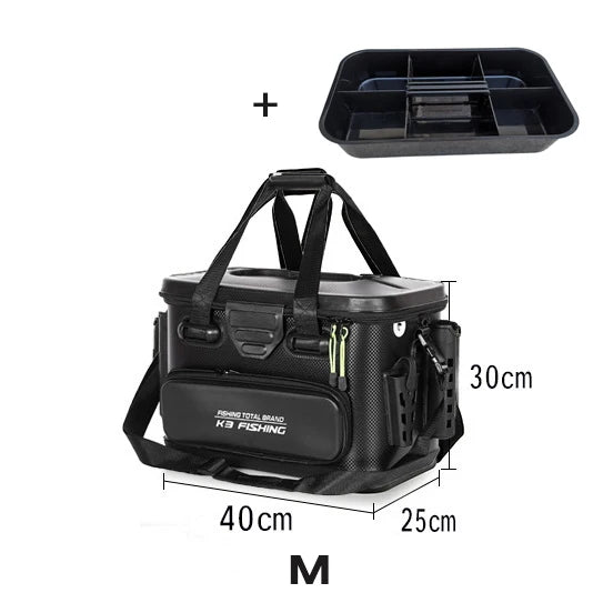 Medium EVA Fishing Tackle Bag with Live Fish Box