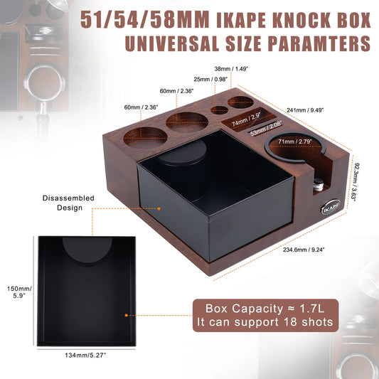 Espresso Accessories Organizer Knock Box for Tamper Portafilter Storage