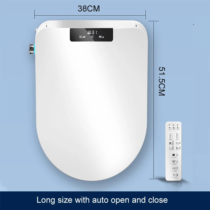 Heated Long Toilet Seat with Auto Open and Massage