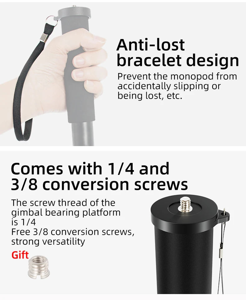 Professional Camera Monopod with Tilt Head and Quick Release Plate