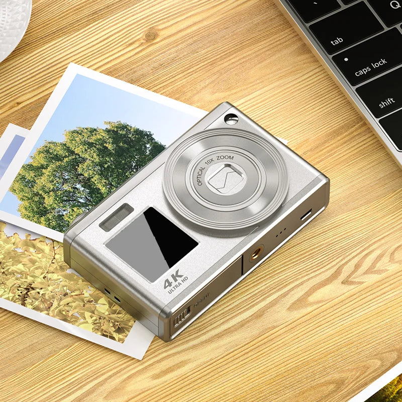 4K Dual Screen Splash-proof Digital Camera with 32GB Memory