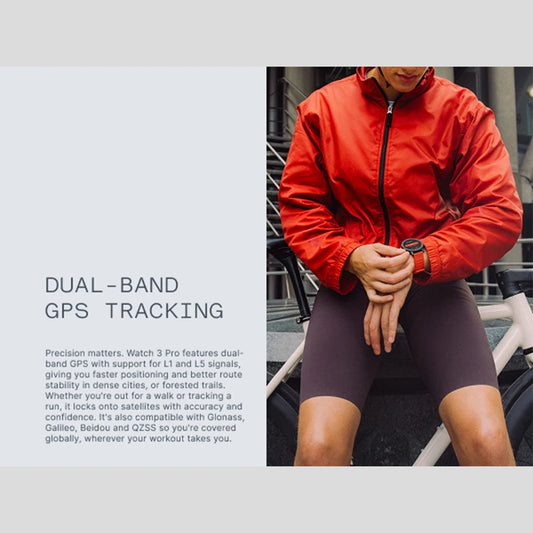 Orange Smartwatch Dual-Band GPS Heart Rate Monitor