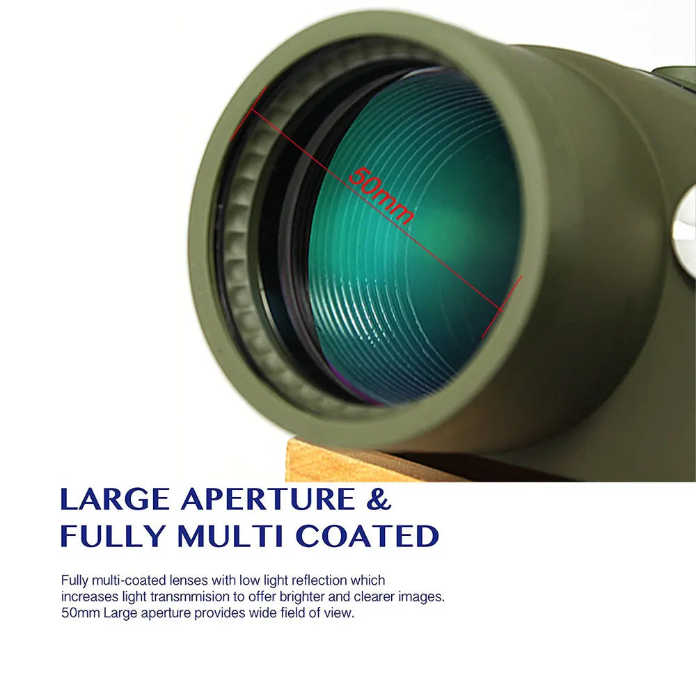 10x50 Waterproof Military Binoculars with Compass for Hunting