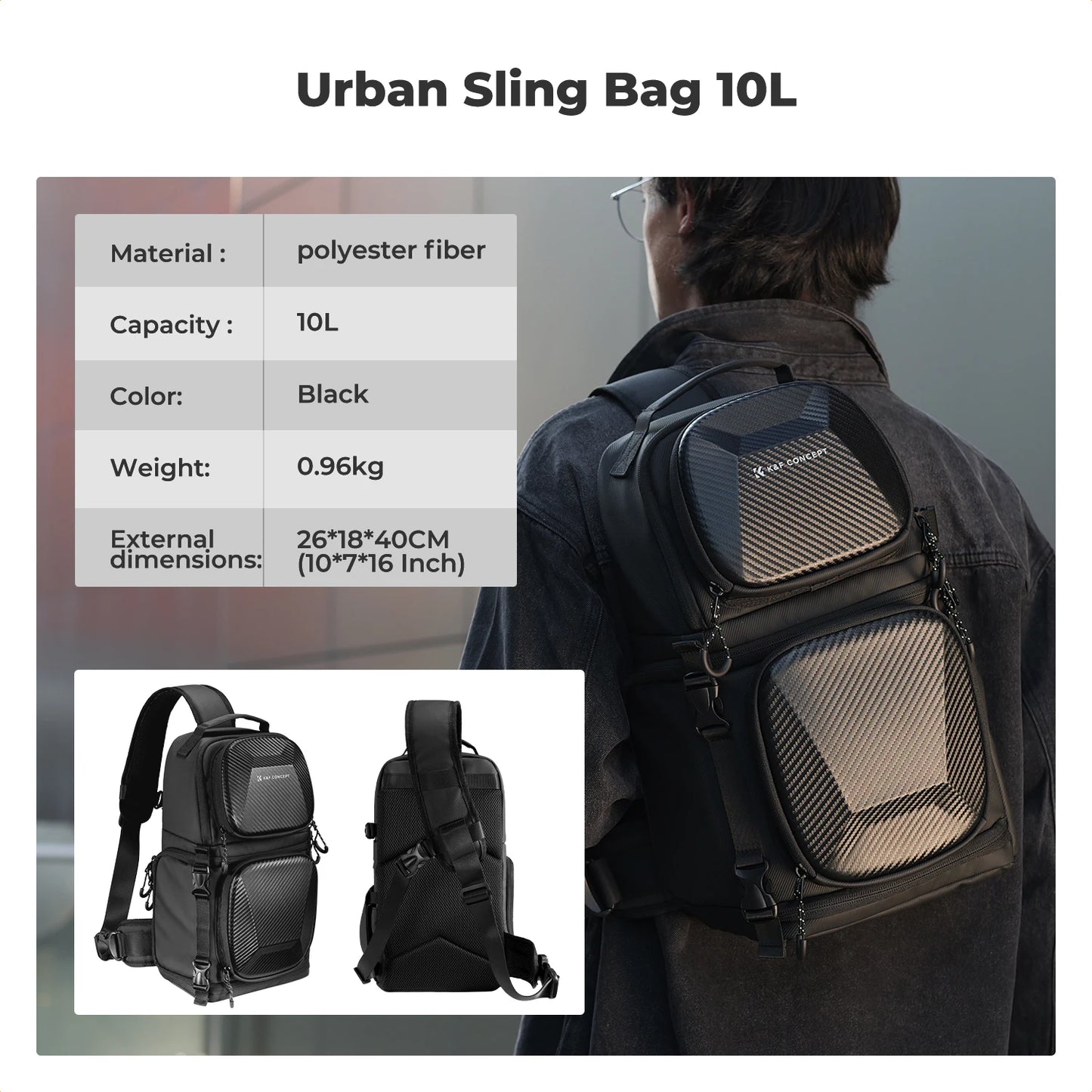 10L Hardshell Camera Sling Bag for DSLR and Mirrorless Cameras