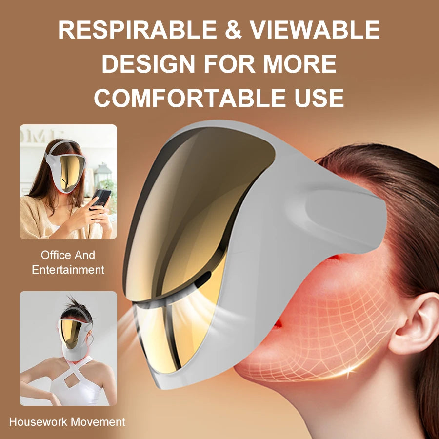 3-Colour NIR LED Face and Neck Mask for Anti-Aging