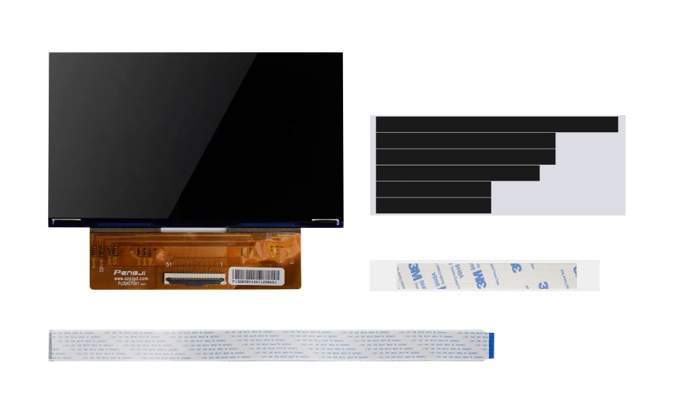 High-Resolution 7" Monochrome LCD Screen for 3D Printing