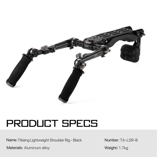 Lightweight Camera Shoulder Rig with Arca Manfrotto Baseplate