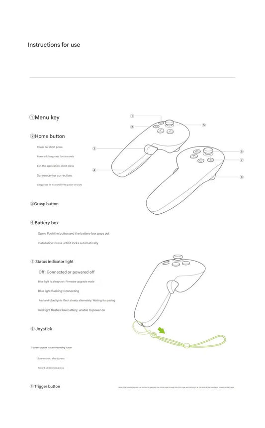 Left VR Controller Grip Handle Replacement