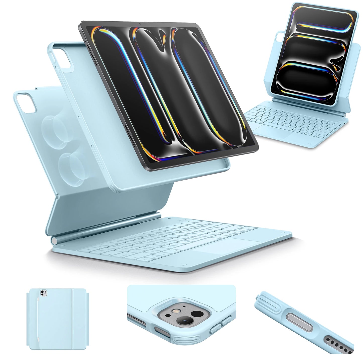 Magnetic iPad Pro 11 Keyboard Case Blue