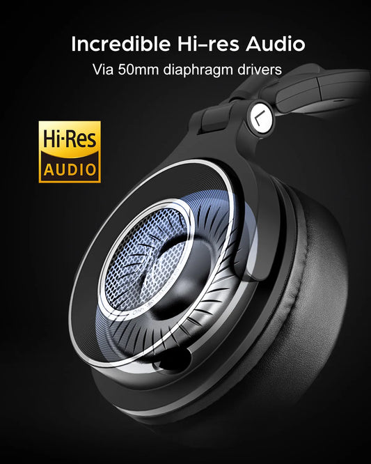 Professional Wired Over-Ear Studio Headphones with Mic