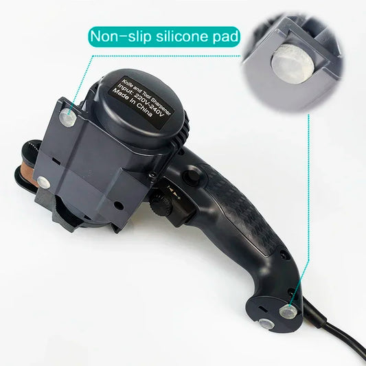 Electric Knife Sharpener 5-Belt Adjustable Speed 220V