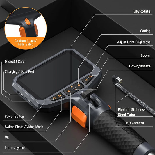 Portable 1080p Endoscope 6.2mm with 32GB Card