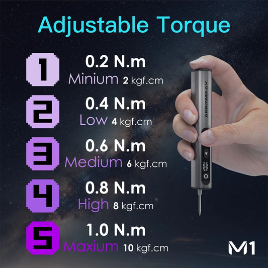 Cordless Electric Precision Screwdriver 5-Gear Magnetic Bit Set