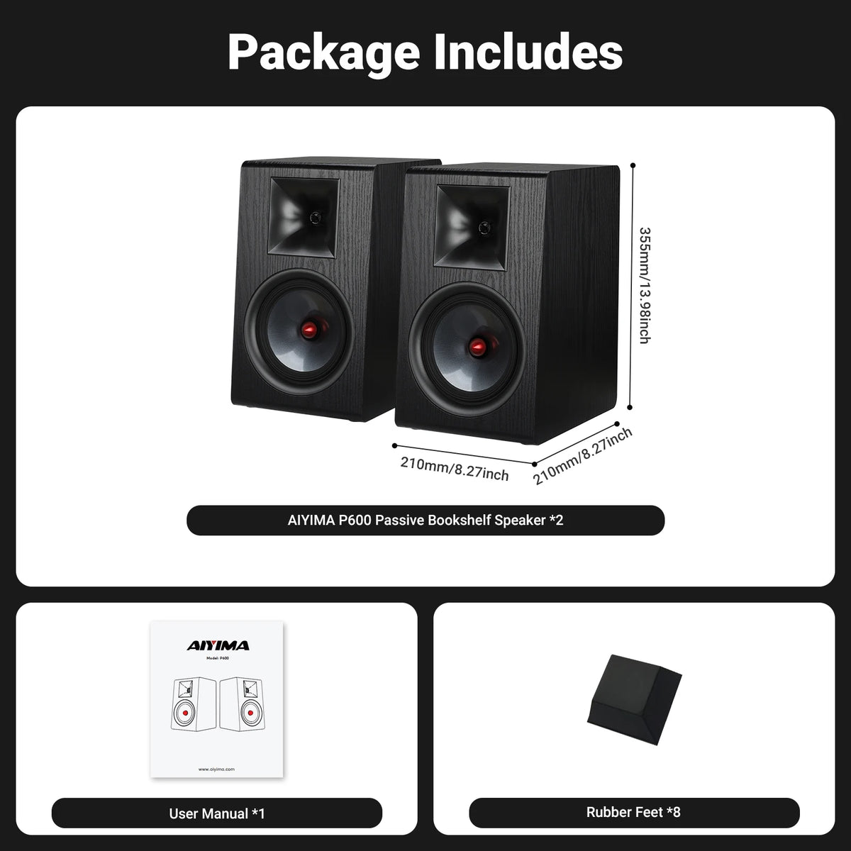 6.5 Inch Bookshelf Speakers Silk Tweeter Carbon Fiber Woofer